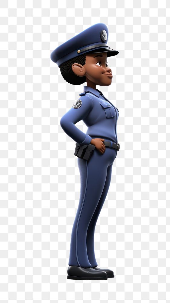 PNG Cartoon officer white background police officer. 