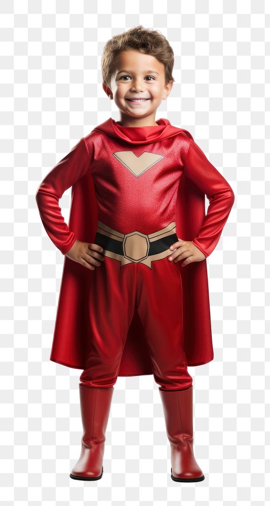 PNG Superhero smiling costume child. AI generated Image by rawpixel.