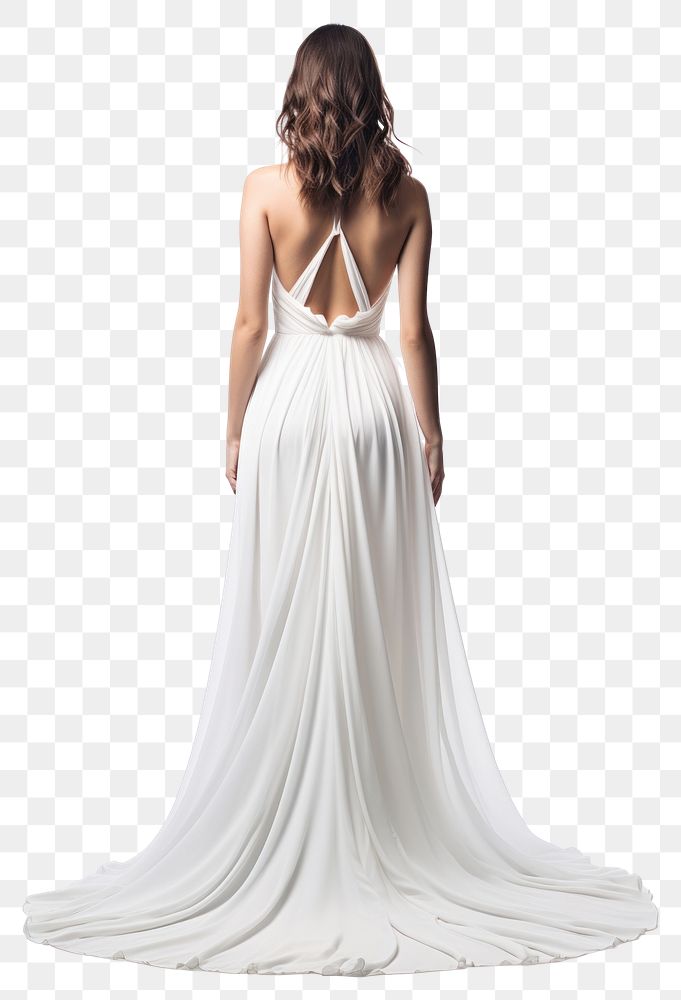 PNG Wedding dress standing fashion. AI generated Image by rawpixel.