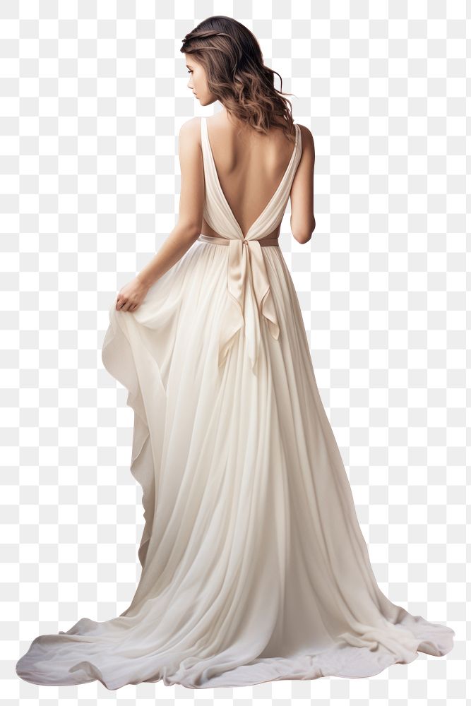 PNG Wedding dress standing fashion