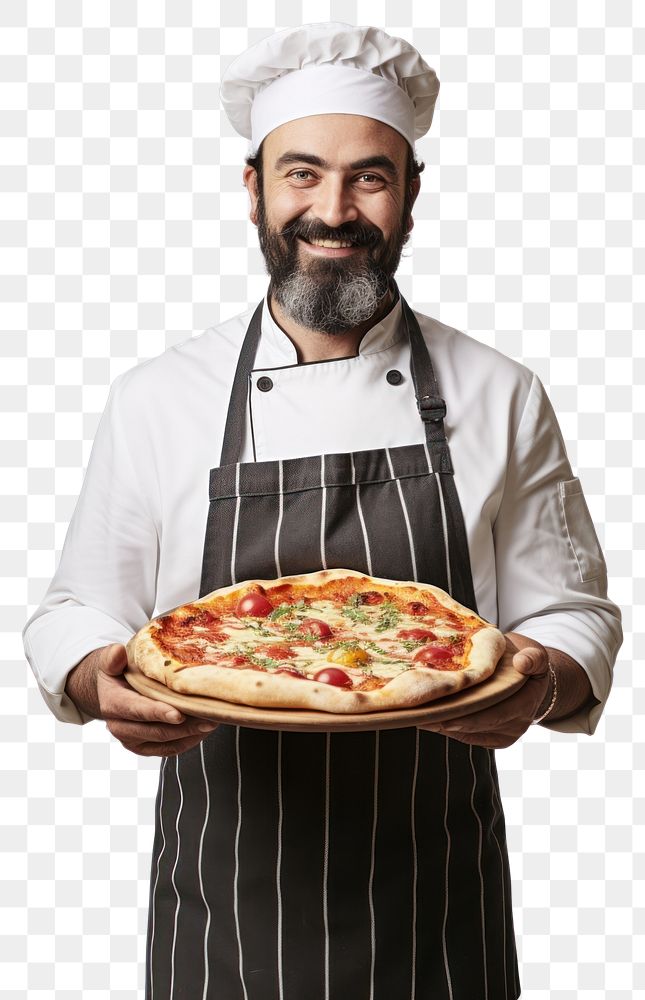 PNG Pizza food adult chef. AI generated Image by rawpixel.