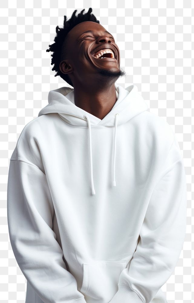 PNG Sweatshirt laughing hoodie adult. AI generated Image by rawpixel.