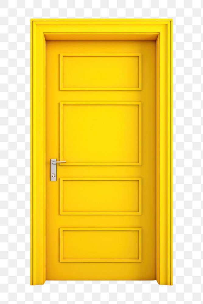 PNG Door yellow white background architecture. AI generated Image by rawpixel.