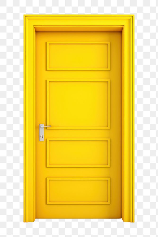 PNG Door yellow white background architecture. 