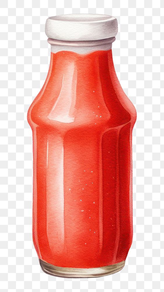 PNG Ketchup juice drink food, digital paint illustration. AI generated image