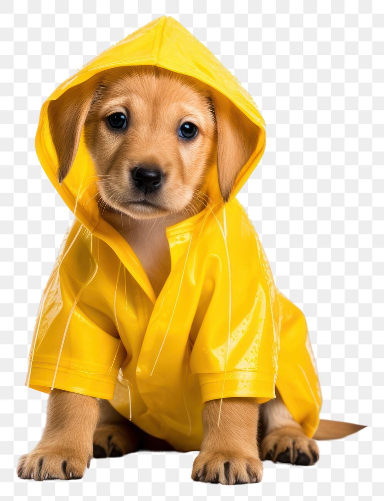 PNG Raincoat animal mammal yellow. AI generated Image by rawpixel.