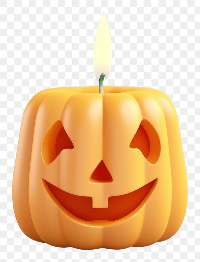 PNG Candle halloween anthropomorphic jack-o'-lantern. AI generated Image by rawpixel.