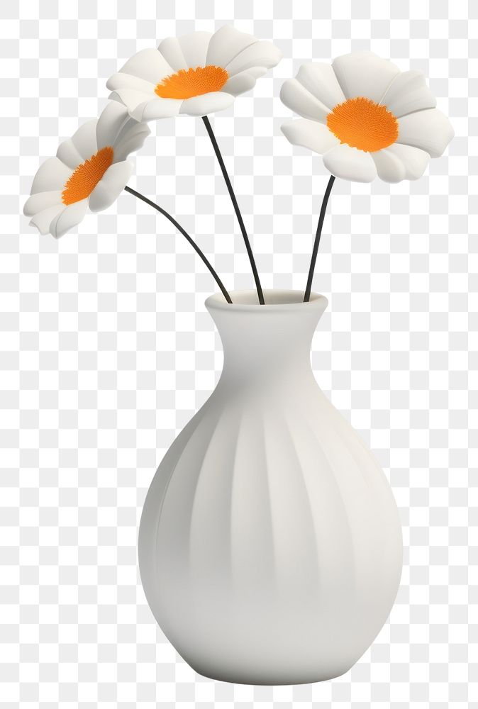 PNG Flower vase plant white white background. AI generated Image by rawpixel.