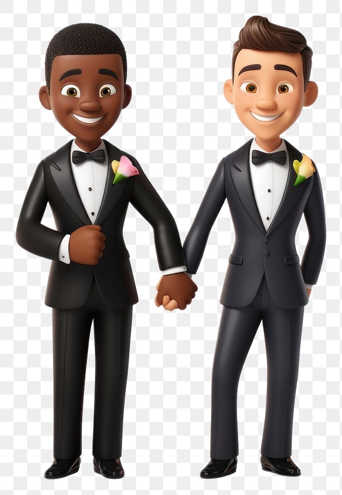 PNG Tuxedo wedding smiling cartoon. AI generated Image by rawpixel.