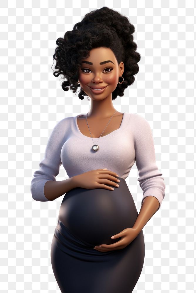 PNG Maternity outfit smiling cartoon person. 