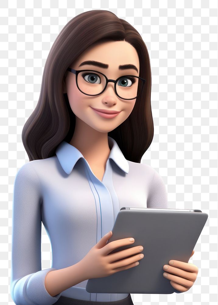 PNG Computer cartoon adult woman. AI generated Image by rawpixel.