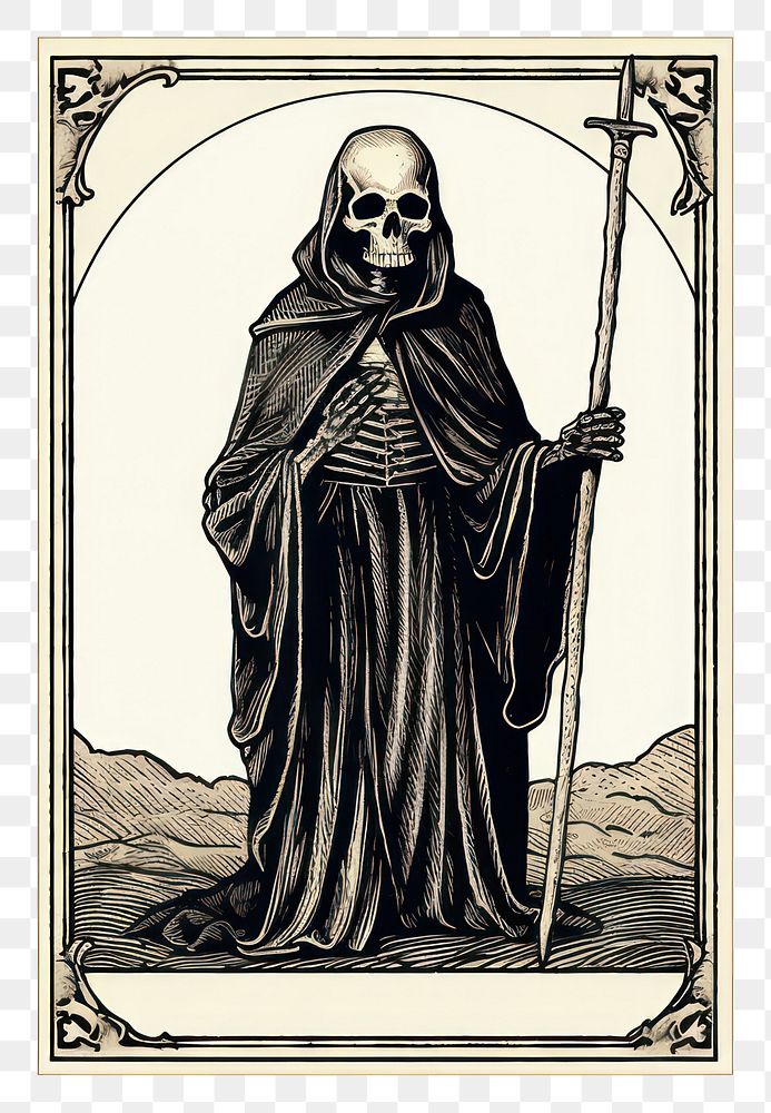 PNG Tarot card drawing adult representation.