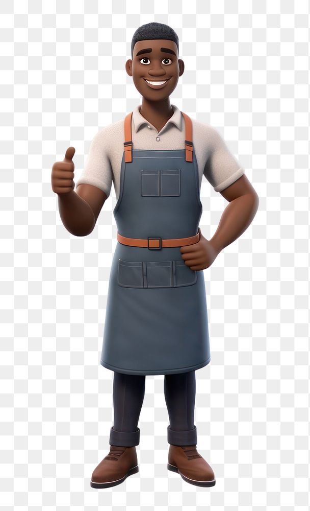 PNG Cartoon adult apron man. AI generated Image by rawpixel.