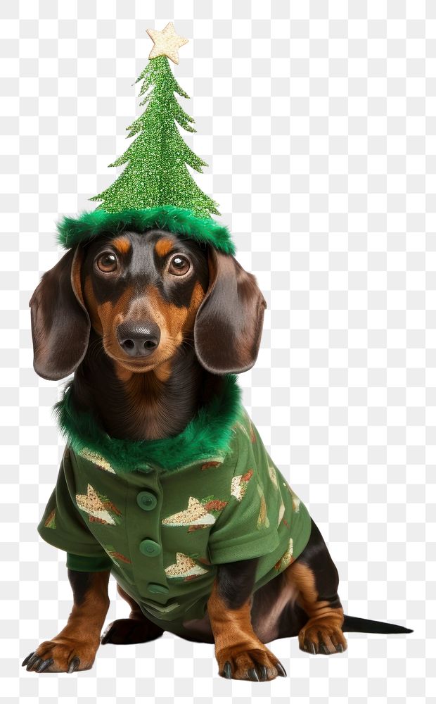 PNG Dachshund christmas animal mammal. AI generated Image by rawpixel.