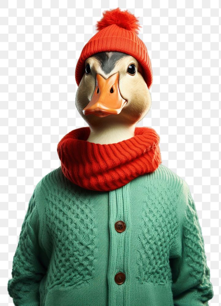PNG Sweater portrait duck red
