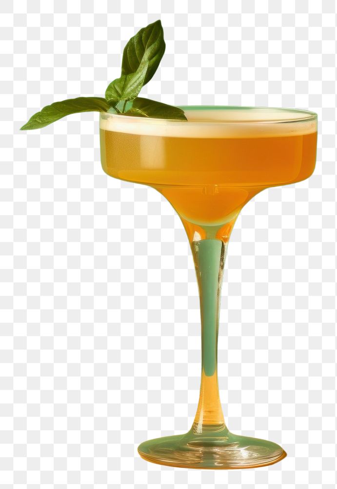PNG Cocktail drink glass green transparent background