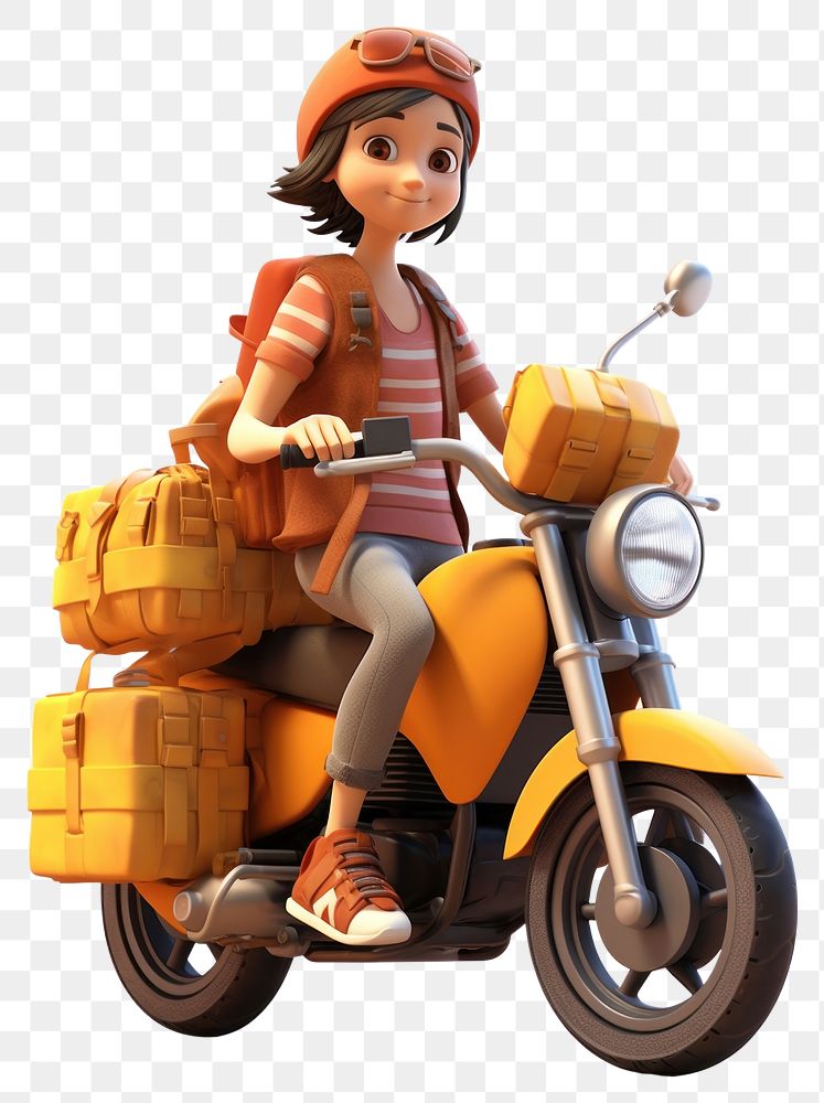 PNG Motorcycle vehicle cartoon riding. 