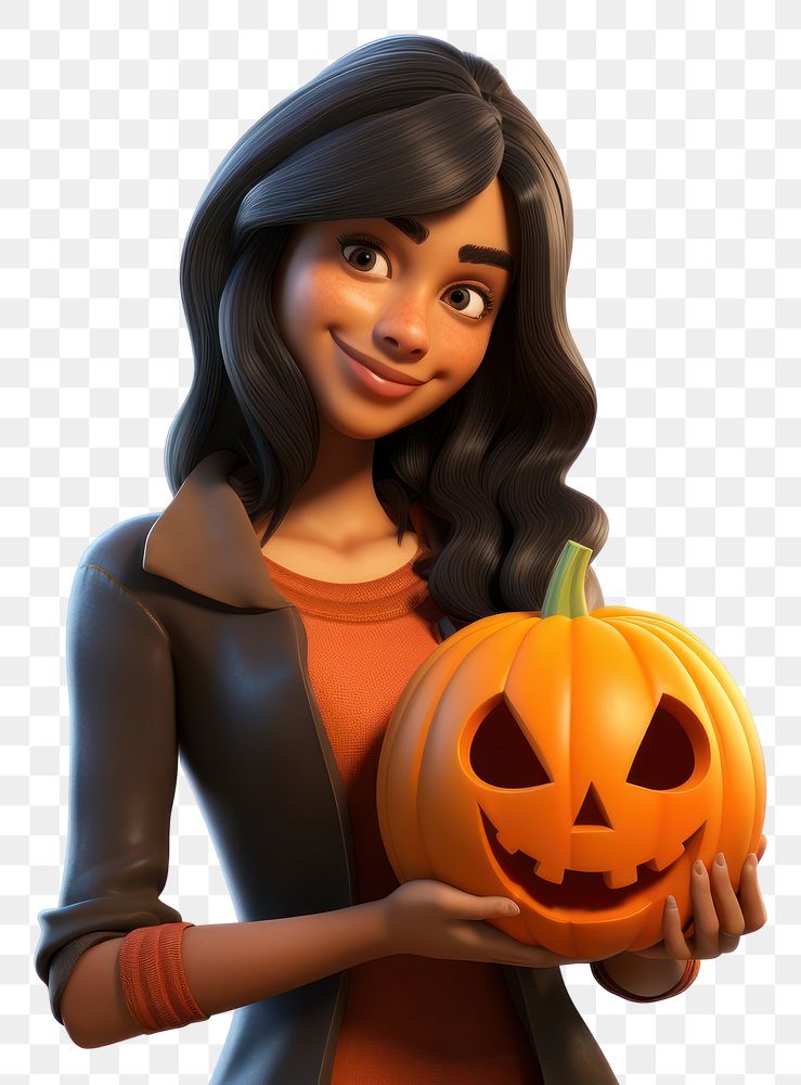 PNG Halloween pumpkin adult woman. AI generated Image by rawpixel.