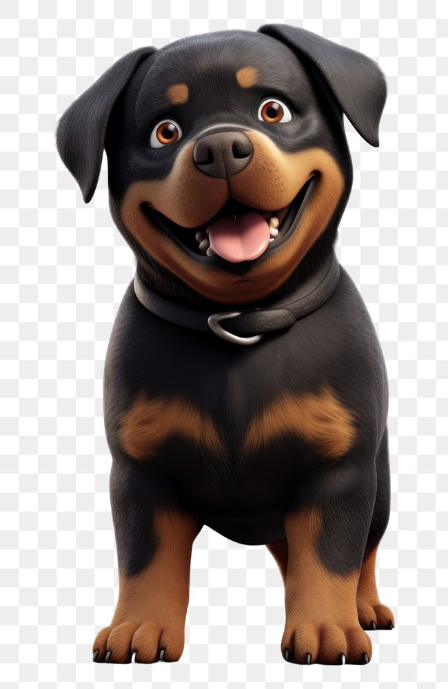 PNG Rottweiler cartoon mammal animal. AI generated Image by rawpixel.