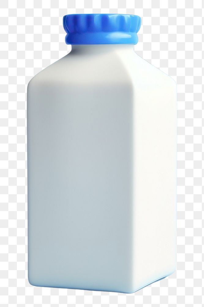 PNG Milk bottle blue refreshment. AI generated Image by rawpixel.