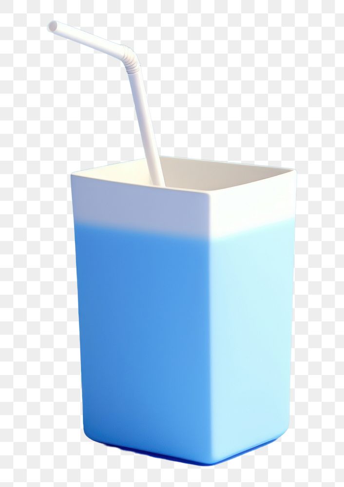 PNG Milk carton straw blue. AI generated Image by rawpixel.