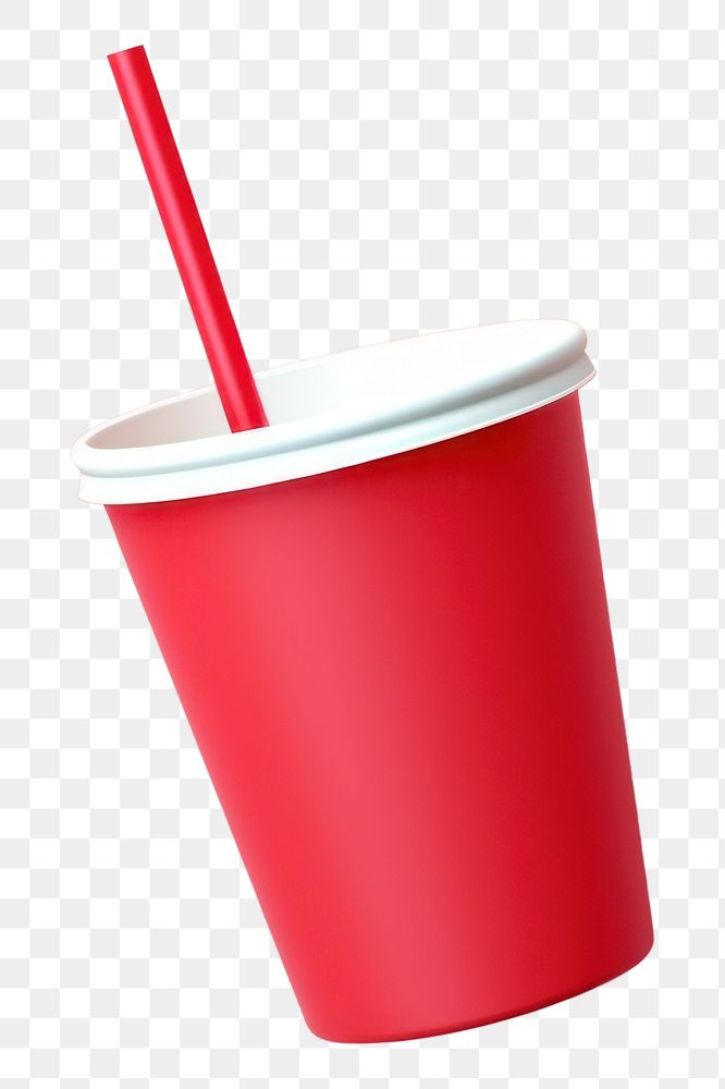 PNG Cup straw drink red. AI generated Image by rawpixel.