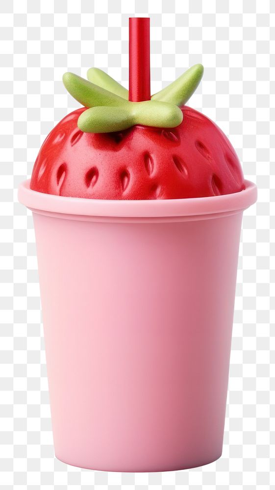 PNG Strawberry smoothie dessert fruit. AI generated Image by rawpixel.
