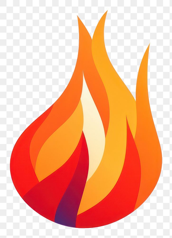 PNG Flame fire sign transparent background