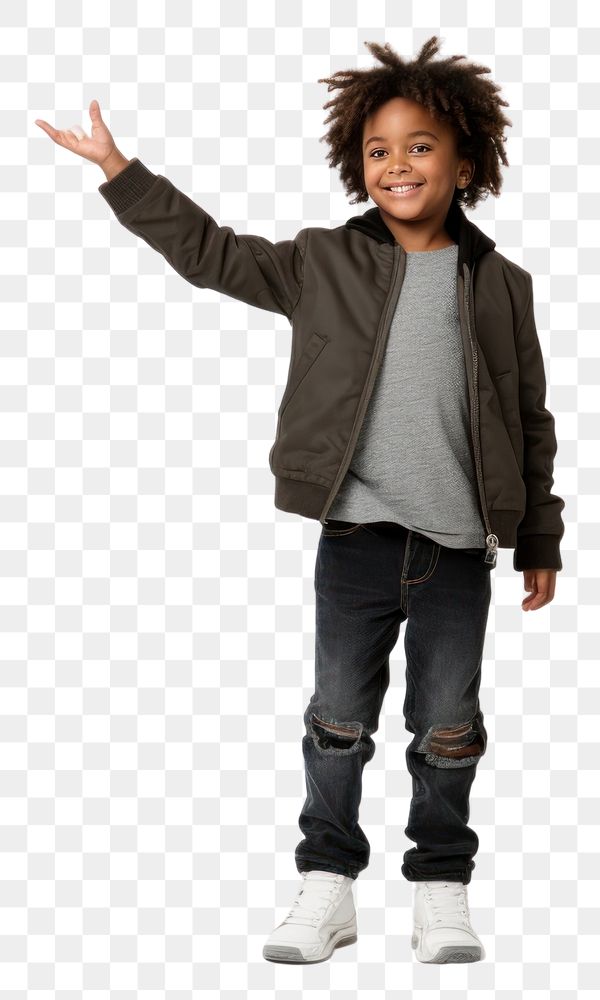 PNG Footwear jacket jeans child transparent background