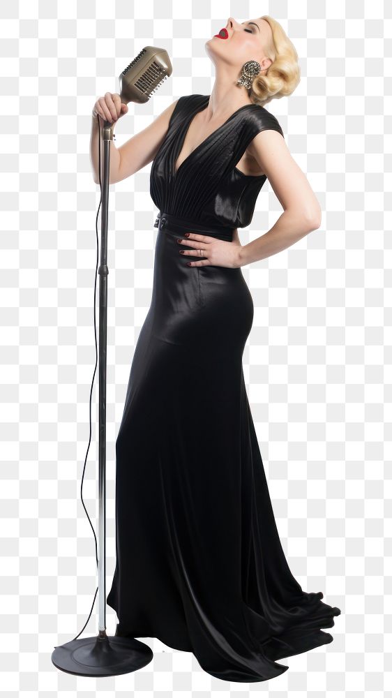 PNG Microphone dress fashion adult. AI generated Image by rawpixel.