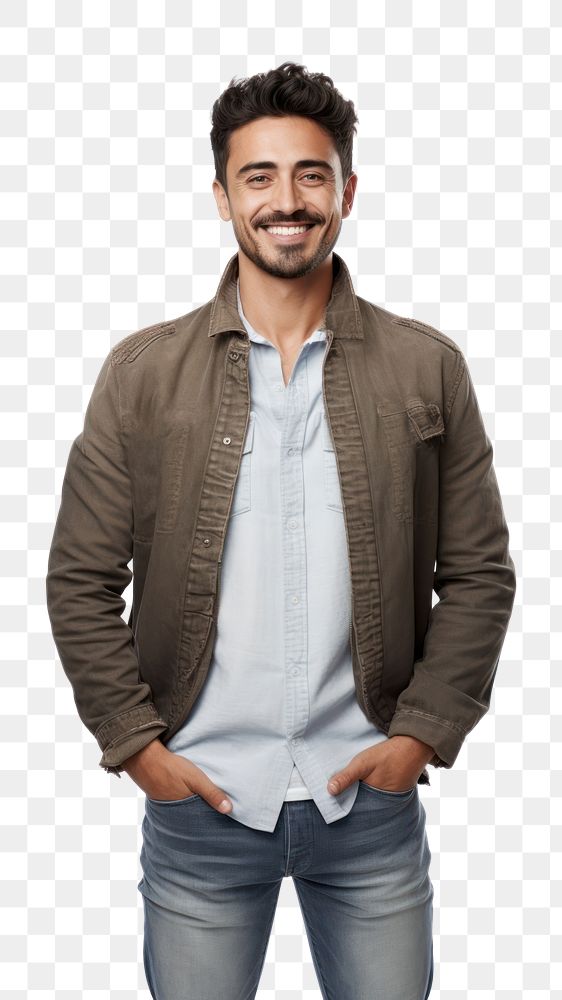 PNG Jacket smile adult relaxation. AI generated Image by rawpixel.