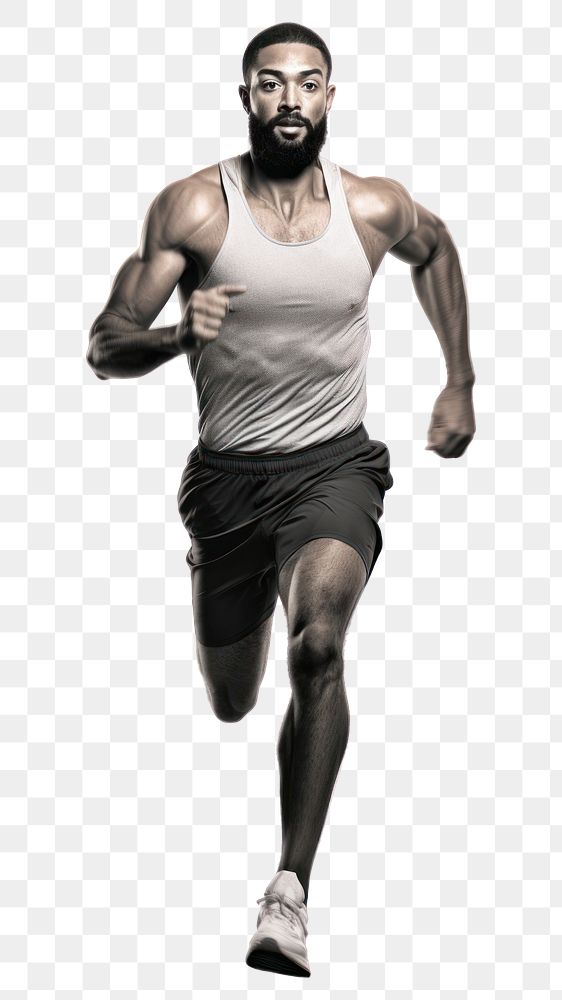 PNG Running jogging adult man. AI generated Image by rawpixel.