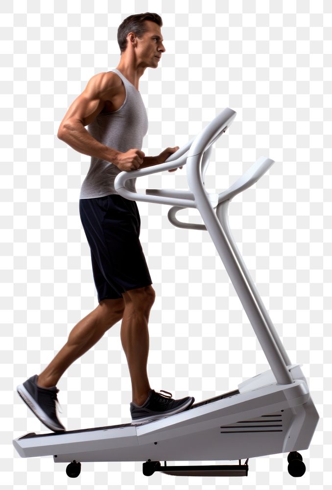 PNG Treadmill equipment standing exercise. AI generated Image by rawpixel.