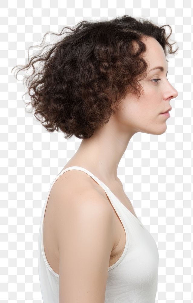 PNG Adult contemplation hairstyle forehead. AI generated Image by rawpixel.