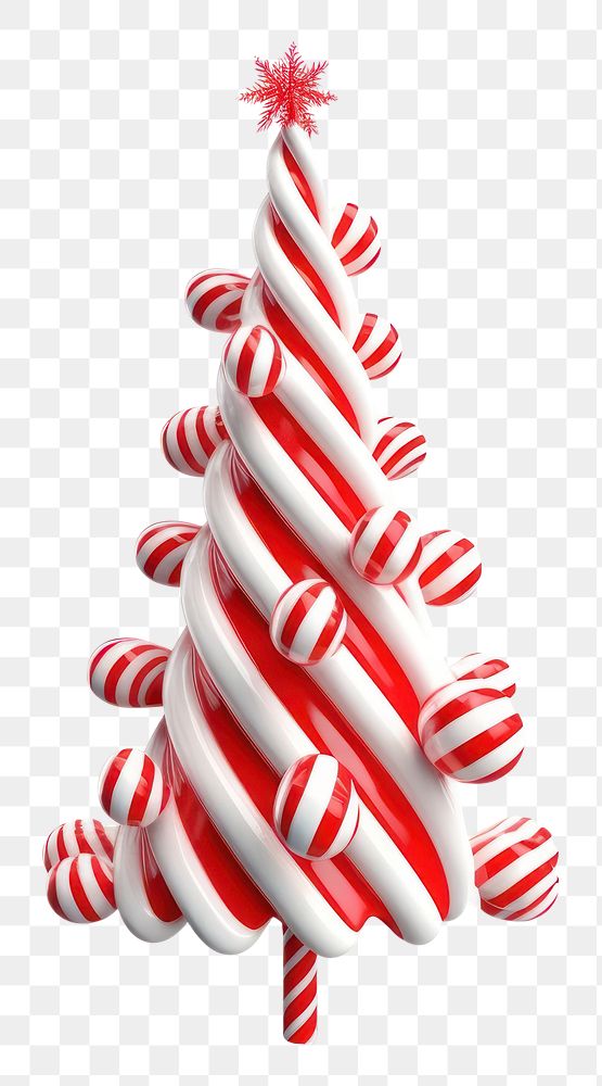 PNG Christmas candy tree white background