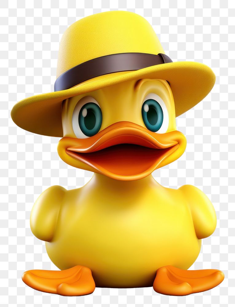 PNG Cartoon duck toy hat. AI generated Image by rawpixel.
