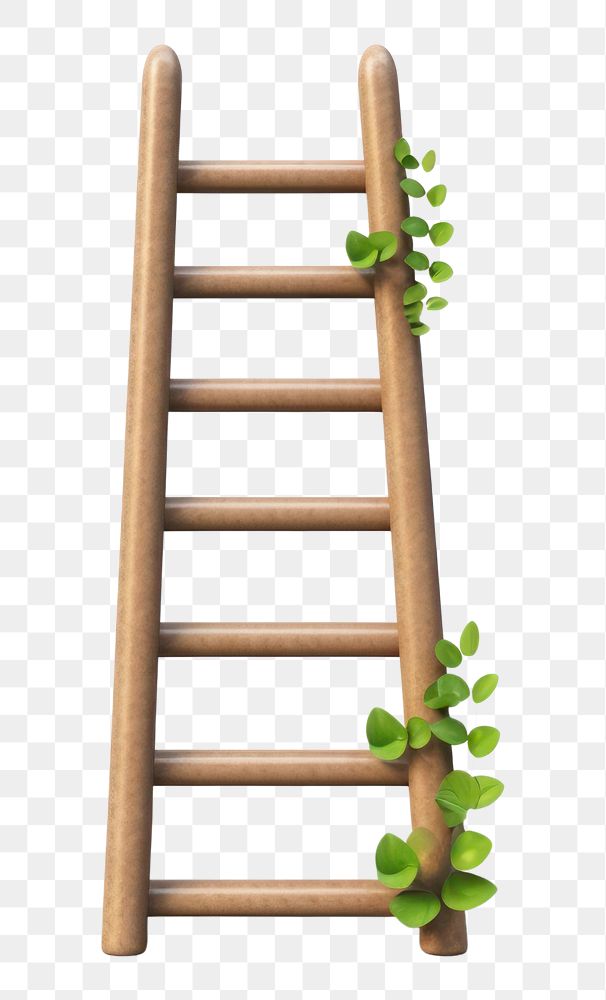 PNG Ladder plant wood white background. AI generated Image by rawpixel.