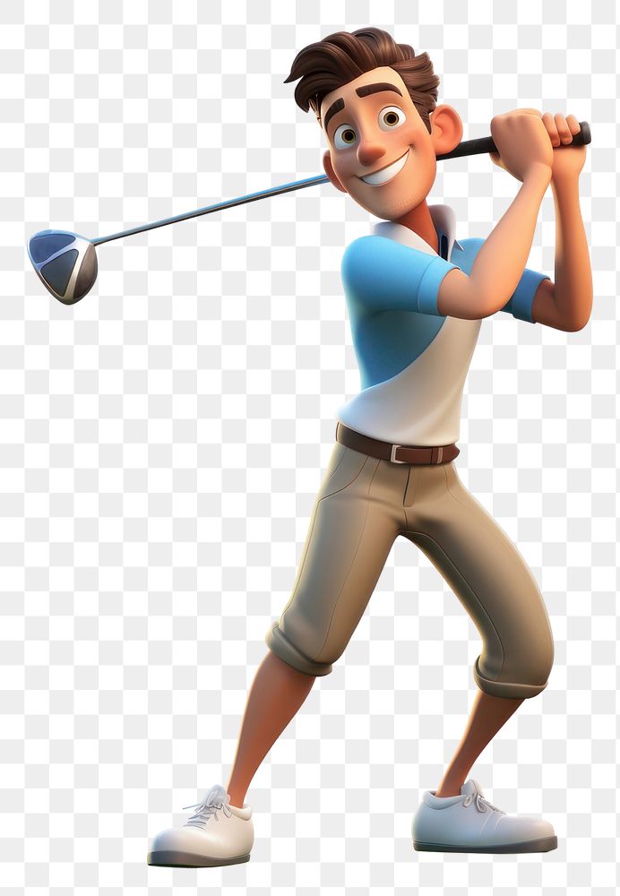 PNG Golf cartoon sports golfer. 