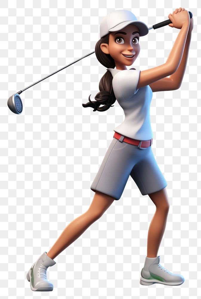 PNG Golf cartoon sports golfer. AI generated Image by rawpixel.