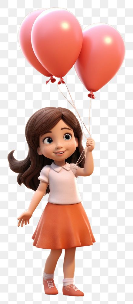 PNG Balloon smiling cartoon doll. 