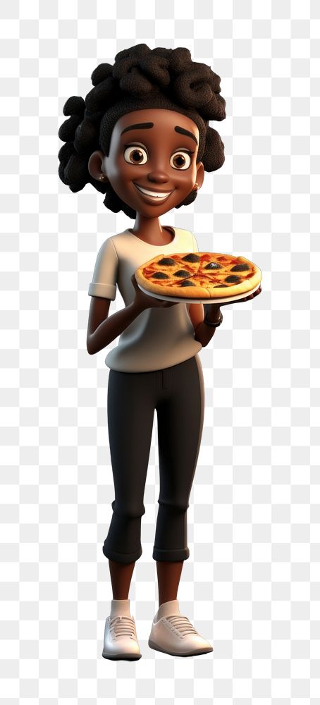 PNG Cartoon pizza portrait smiling. AI generated Image by rawpixel.