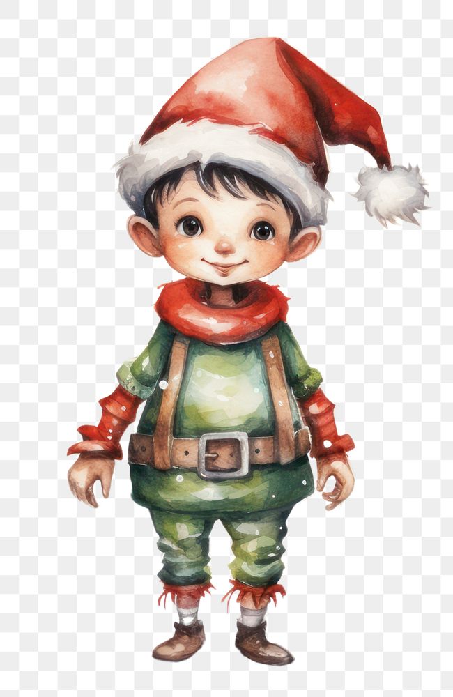 PNG Christmas figurine toy elf. AI generated Image by rawpixel.