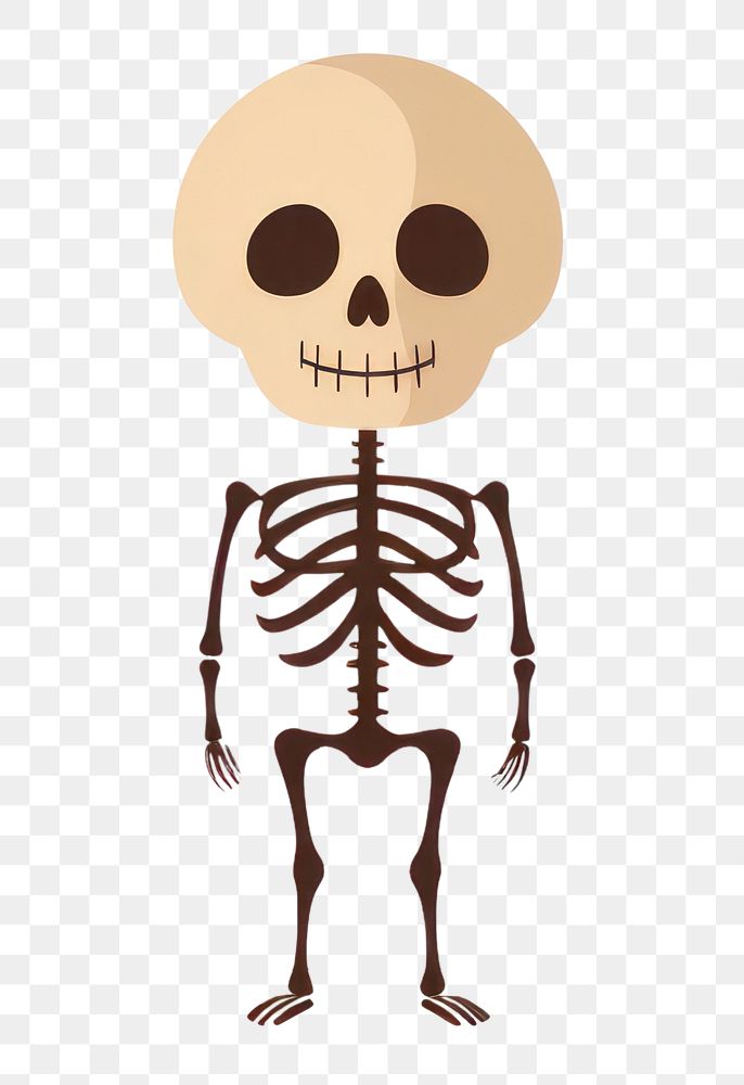 PNG Cute skeleton white background representation outdoors. AI generated Image by rawpixel.