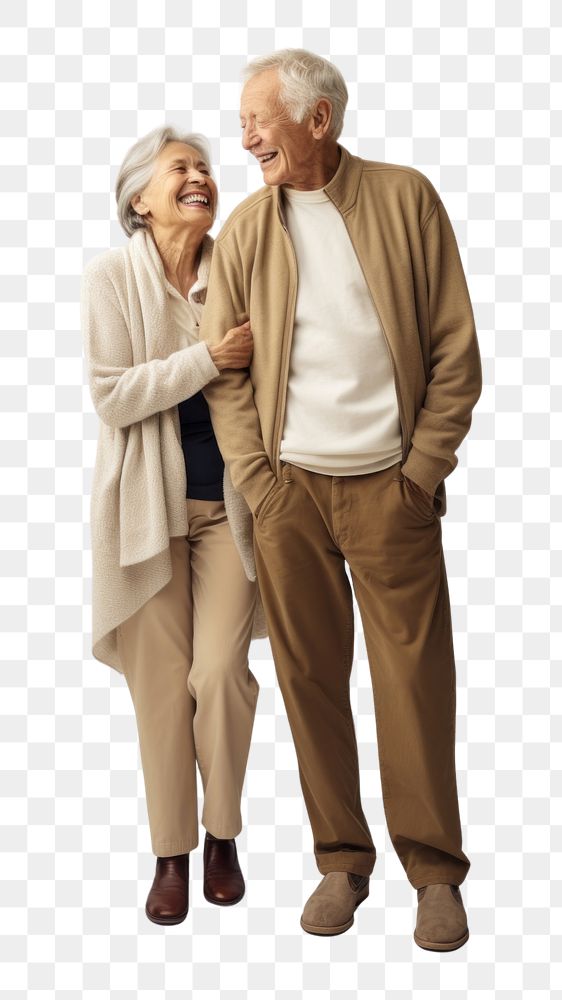 PNG Senior trveler couple portrait smiling sweater. AI generated Image by rawpixel.mobile wallpaper