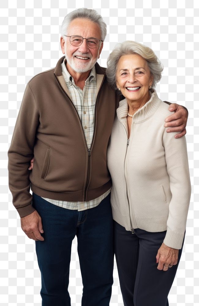 PNG Senior trveler couple portrait sweater glasses. AI generated Image by rawpixel.