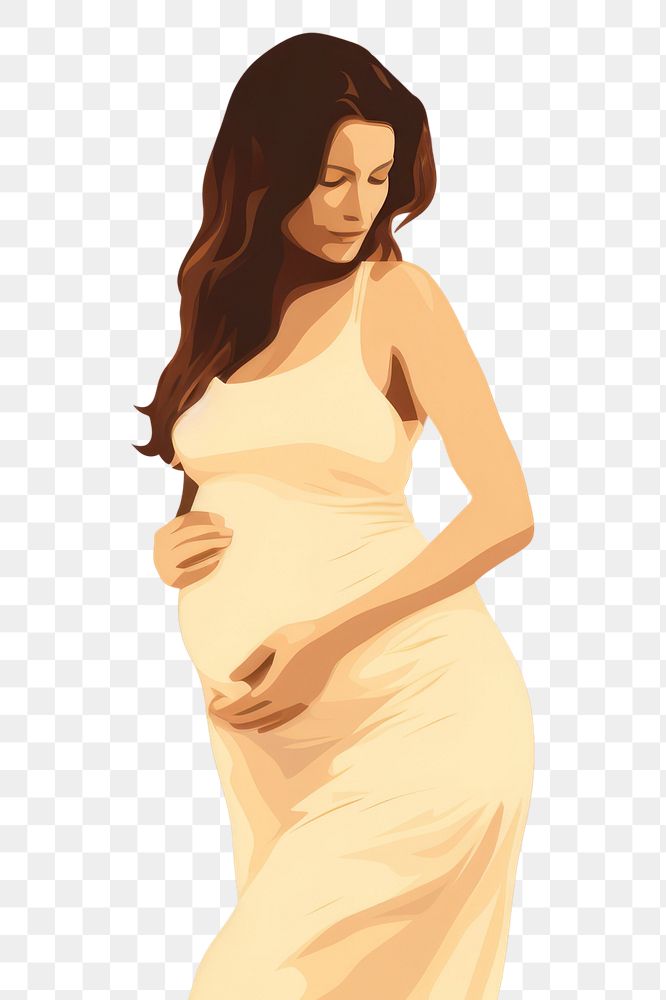 PNG Pregnant woman fashion adult dress. AI generated Image by rawpixel.