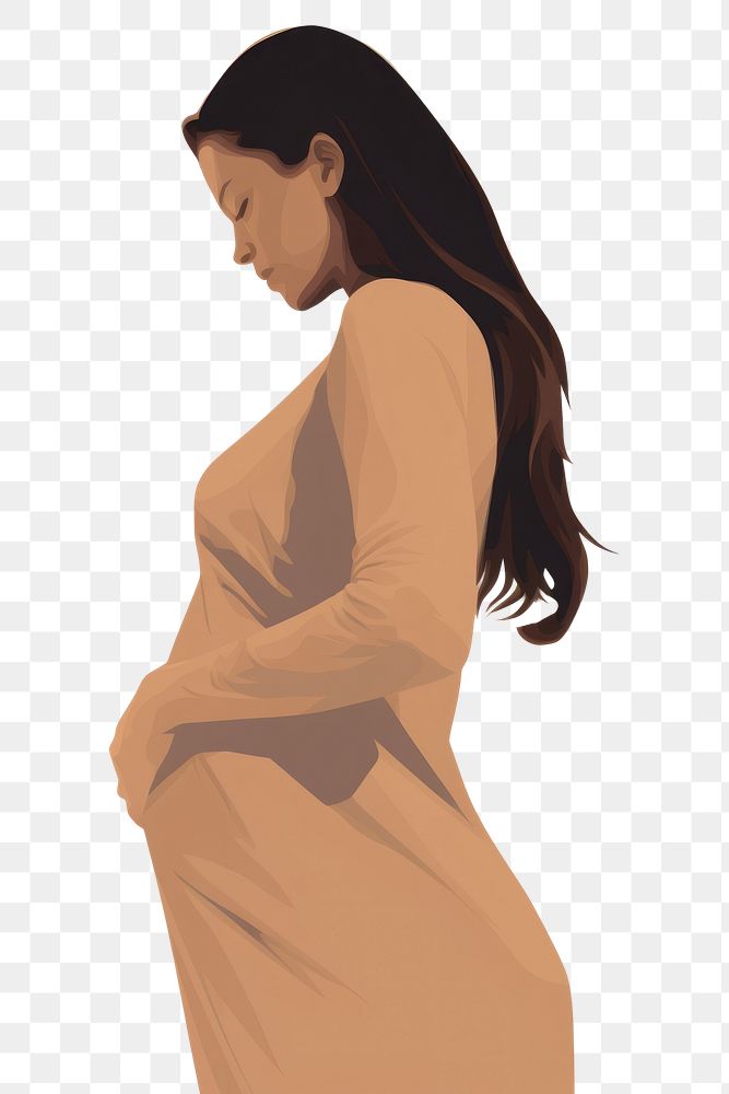 PNG Pregnant woman portrait adult face. AI generated Image by rawpixel.