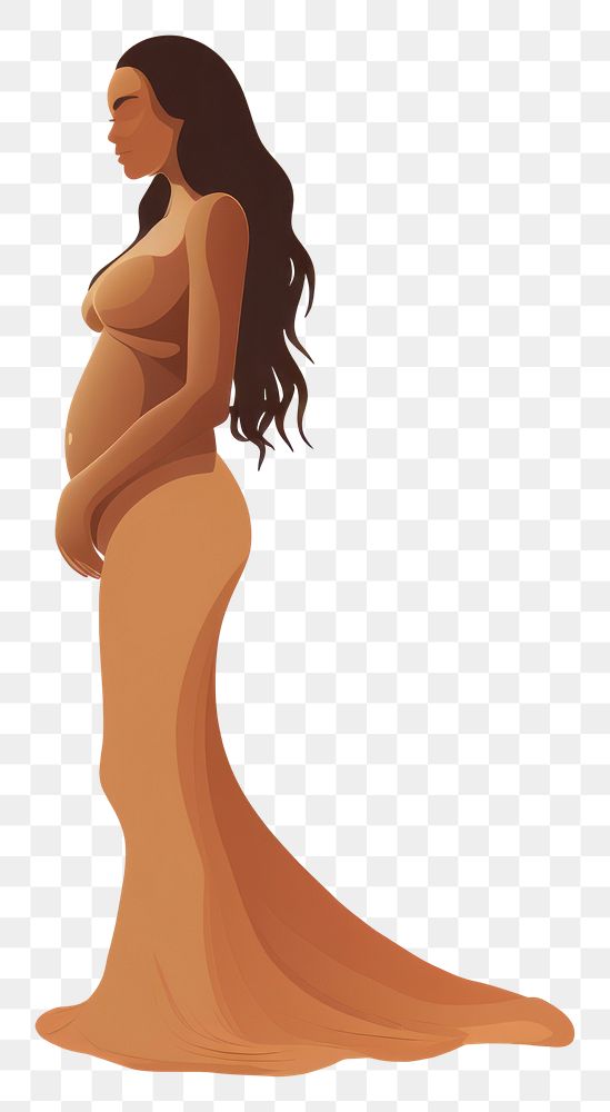 PNG Pregnant woman adult dress illustrated. AI generated Image by rawpixel.