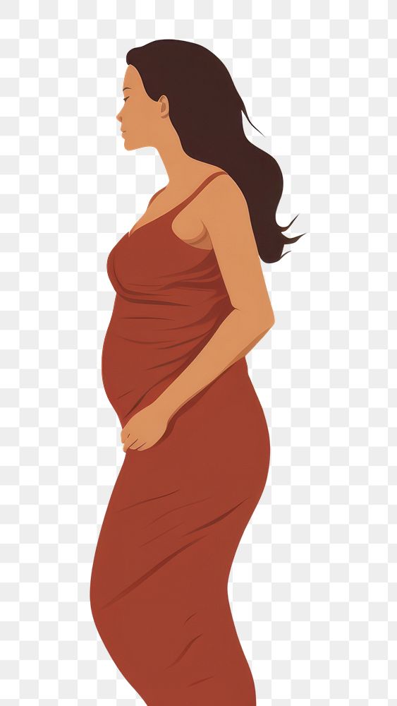 PNG Pregnant woman adult dress hairstyle. AI generated Image by rawpixel.
