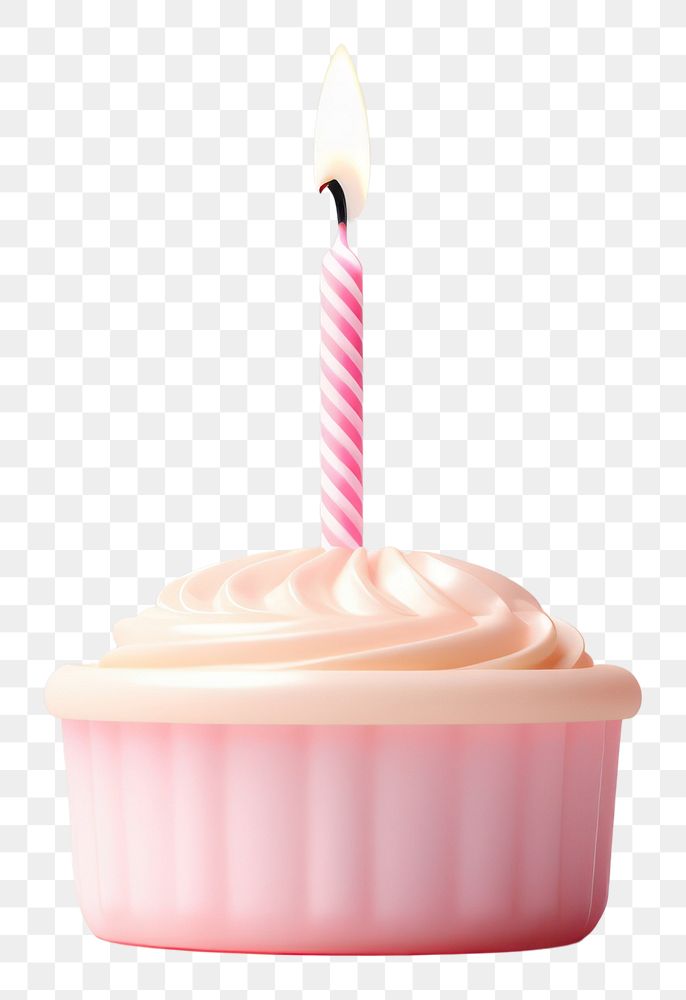 PNG Birthday candle cake cupcake dessert. AI generated Image by rawpixel.